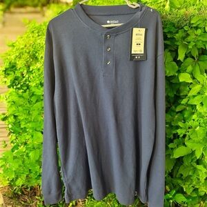 Buffalo Outdoors Steel Blue Long Sleeve Waffle Thermal Henley NWT Men’s 2XL